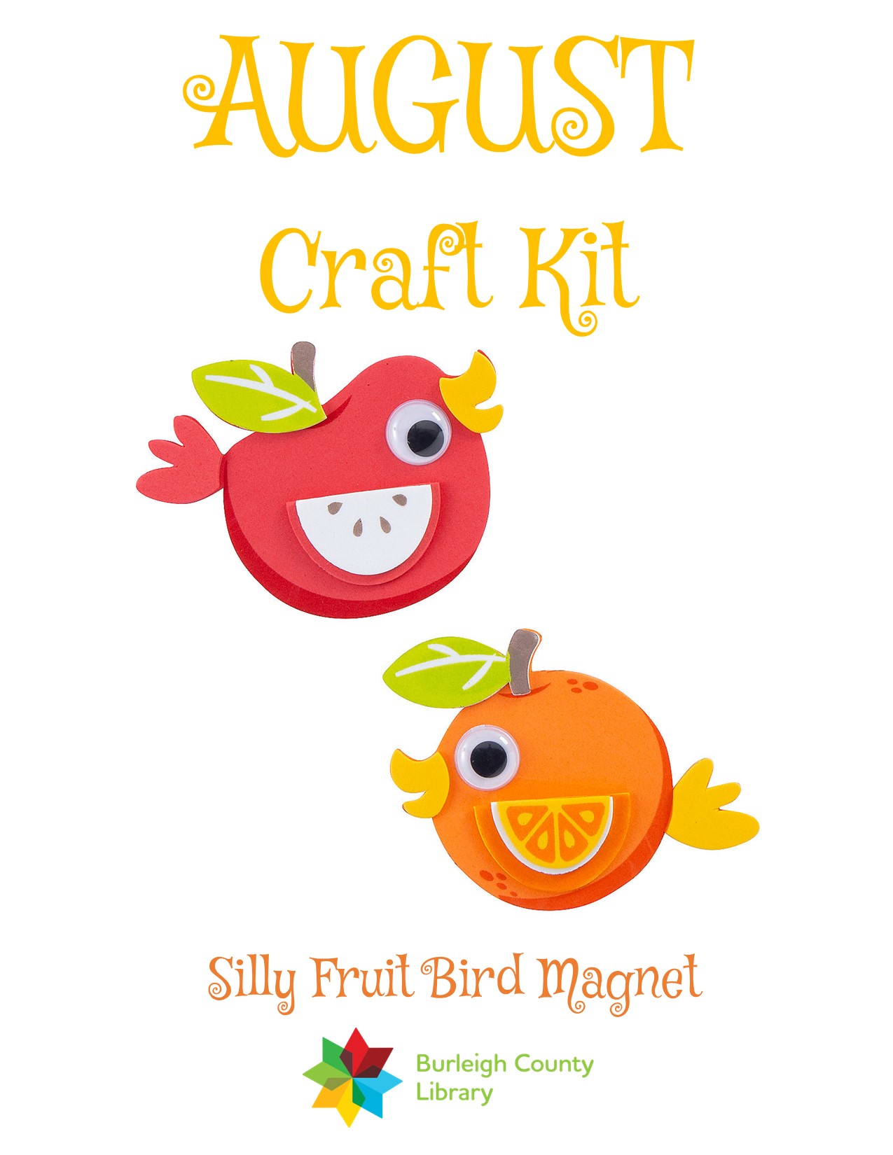 August Craft Kit: Silly Fruit Bird Magnet