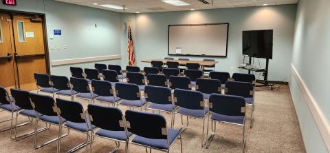 Meeting room with chairs