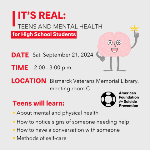 It's Real: Teens and Mental Health for High School Students