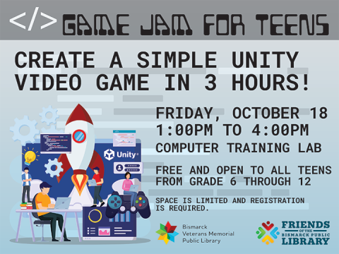 Game Jam for Teens: Learn How to Create a Simple Unity Video Game in Three Hours