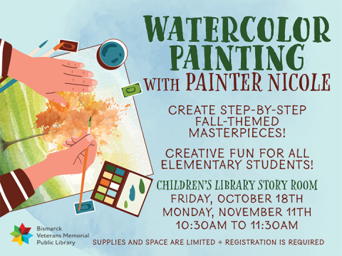 Watercolor Painting with Painter Nicole Children's Event