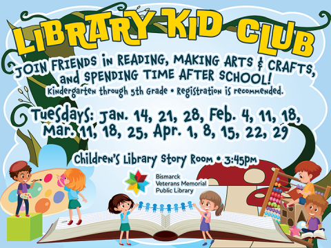 Children's Library "Library Kid Club" on Tuesdays