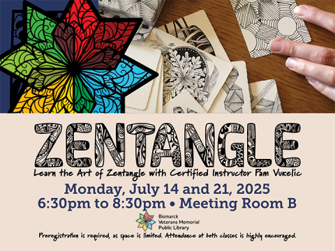 Learn the art of Zentangle with Certified Instructor Pam Vukelic