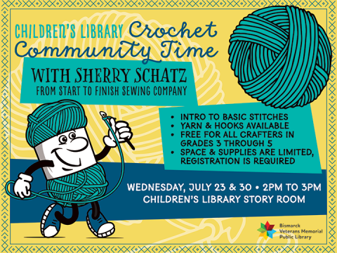 Children's Library Crochet Community Time with Sherry Schatz