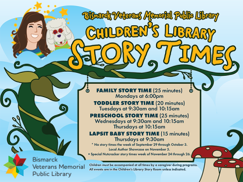 Children's Library Winter 2025 Story Time Schedule