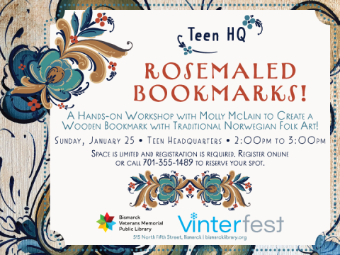 Rosemaled Bookmarks for Teens