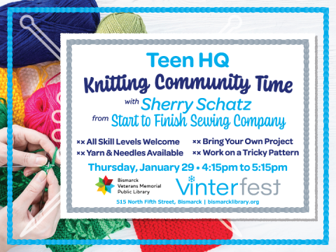 Knitting Community Time for Teens