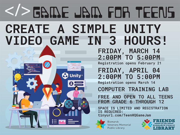 Game Jam for Teens: Learn How to Create a Simple Unity Video Game in Three Hours